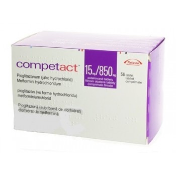 Компетакт (Competact) 15 мг/850 мг, 56 капсул