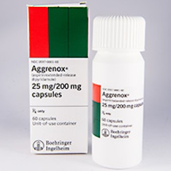 Агренокс (Aggrenox) 200 мг/25 мг, 30 капсул