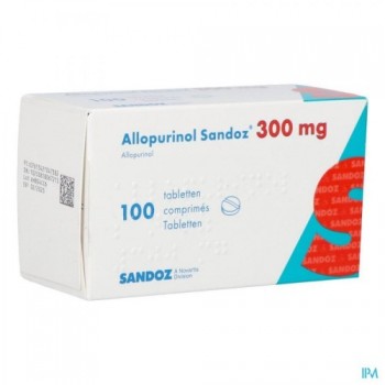 Алопуринол (Alopurinol) Sandoz 300 мг, 100 таблеток