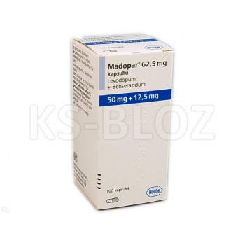Мадопар (Madopar) 62.5 мг (50мг+12.5мг), 100 капсул