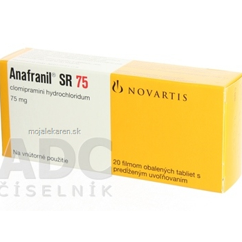 Анафраніл (Anafranil) СР 75 мг, 20 таблеток