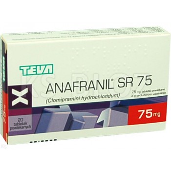Анафраніл (Anafranil) Teva СР 75 мг, 20 таблеток