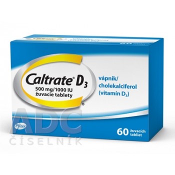 Кальтрат (Caltrate) Д3 500 мг/1000 МО, 60 таблеток