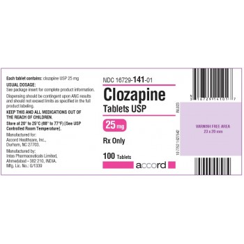 Клозапін Аккорд (Clozapin) 25 мг, 50 таблеток