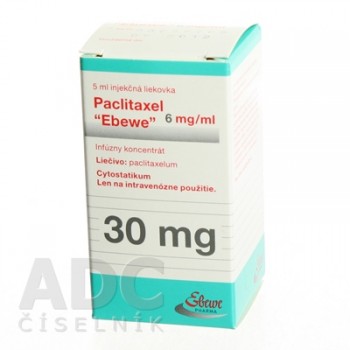 Паклітаксел Ебеве 6 мг/мл 5 мл/30 мг, 1 флакон