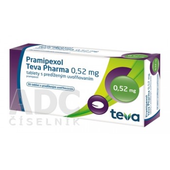 Праміпексол Teva 0.52 мг, 30 таблеток