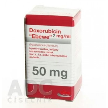 Доксорубіцин (Doxorubicin) Ебеве 2 мг/мл 50 мг/25 мл, 1 флакон