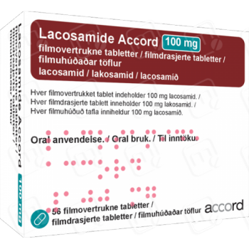Лакосамід (Вімпат) Accord 100 мг, 56 таблеток