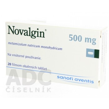 Новалгін (Novalgin) 500 мг, 20 таблеток