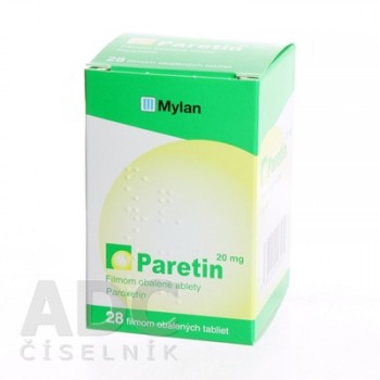 Паретин (Пароксетин) 20 мг, 28 таблеток