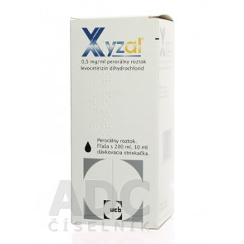 Ксизал (Xyzal) 5 мг/10 мл преоральний розчин, 200 мл
